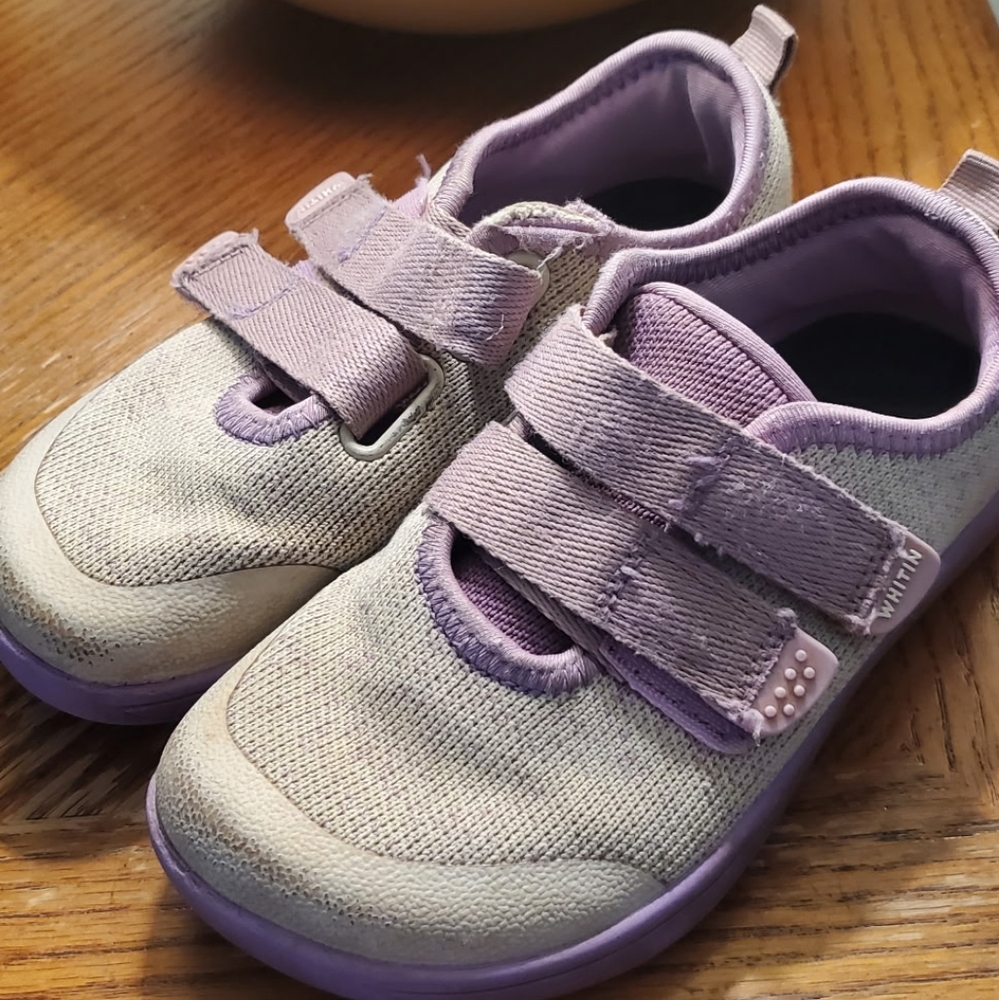 WHITIN Purple and Cream Barefoot Shoes